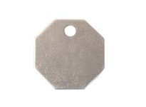 Hanson 41526 OCTAGON TAG-ALUMINUM 1-1/4" 100PK