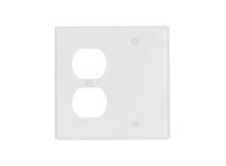 Cooper Eaton 4170W-BOX Wallplate 2G Dup/Blnk Thrmst Std Deep White