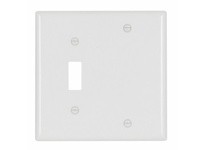 Cooper Eaton 4171W-BOX Wallplate 2G Tog/Blnk Thrmst Std Deep White