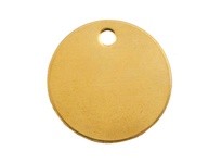 Hanson 41822 ROUND TAG-BRASS 1" DIAMETER 100PK | YarinInd