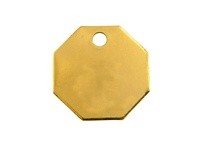 Hanson 42532 OCTAGON TAG-BRASS 1-1/2" 25PK
