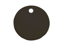 Hanson 43010 ROUND TAG-ANODIZED ALUMINUM BLACK 2" DIAMETER 5PK