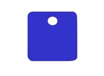 Hanson 43021 SQUARE TAG-ANODIZED ALUMINUM BLUE 1" 5PK
