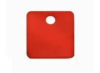 Hanson 43028 Square Tag - Anodized Aluminum Red 1-1/4" 5PK | Industrial Supplies