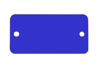 Hanson 43046 RECTANGLE TAG-ANODIZED ALUMINUM BLUE ROUND CORNER 2"X4" 5PK