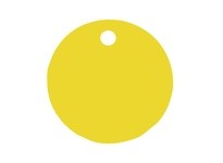 Hanson 43077 ROUND TAG-ANODIZED ALUMINUM YELLOW 1-1/2" | 5PK