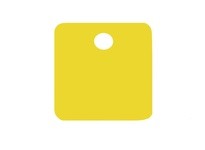 Hanson 43079 SQUARE TAG-ANODIZED ALUMINUM YELLOW 1-1/2" 5PK | Durable Tags