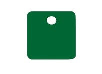 Hanson 43104 SQUARE TAG-ANODIZED ALUMINUM GREEN 1-1/2" 5PK | Quality Tags