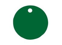 Hanson 43143 ROUND TAG-ANODIZED ALUMINUM GREEN 1-1/4" DIAMETER 5PK