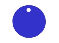 Hanson 43146 ROUND TAG-ANODIZED ALUMINUM BLUE 1-1/2" DIAMETER 5PK