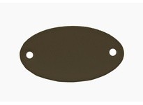 Hanson 43151 OVAL TAG-ANODIZED ALUMINUM BLACK 1-5/32"X2-1/16" 5PK