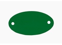 Hanson 43154 OVAL TAG-ANODIZED ALUMINUM GREEN 1-5/32"X2-1/16" 5PK