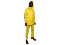 4338/4XL West Chester 3pc. Yellow PVC/ Poly Rainsuit Reflective Tape
