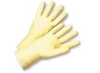 4343/9 West Chester 16 Mil Unlined Amber Latex Gloves