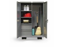 StrongHold 45-BC-243-2DB-FLP Janitorial Supply Cabinet 48x24x60 3 Shelves