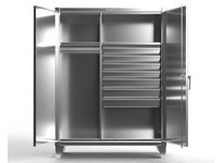 StrongHold 45-W-242-7DB-SS Stainless Steel Uniform Cabinet | YarinInd