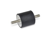 JWWINCO GN451.1-25-19-5/16X18-55 Rubber Bumper Stainless, Threaded Studs - 5/16x18