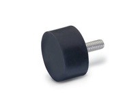 JWWINCO GN452-20-15-M6-S-55 Rubber Bumper Stainless, Threaded Stud - M6