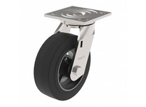 454N01 P21S-RY060R-16 Standard Plate Caster Swivel Rubber | Heavy Duty 6 Inch Wheel