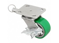 45RH73 S-WH-4DB-4SL-FB Standard Plate Caster Swivel Polyurethane 750 lb 4 in Wheel Dia