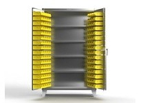 StrongHold 46-BS-244-SS Stainless Steel 4 Shelf Bin Cabinet 48x24x72 4 Shelves