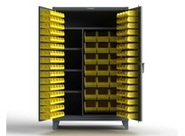 StrongHold 46-BSCW-241-3WLR Bin Storage Cabinet with Half-Width Shelves 48x24x72 4 Shelves