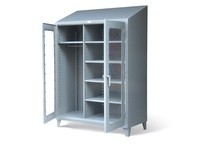StrongHold 46-LDW-245 Industrial Uniform Cabinet with See-Thru Doors 48x24x72 5 Shelves