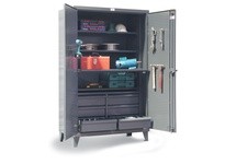 StrongHold 46-PB-244SOS-6/5DBPH Tool Storage Cabinet with Slide Out Shelves and 6 Drawers 48x24x72 4 Shelves