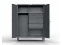 StrongHold 46-W-243-7DB Industrial Uniform Cabinet with Seven Drawers 48x24x72 3 Shelves