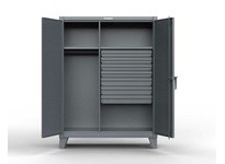 StrongHold 46-W-243-7DB-PB Industrial Uniform Cabinet with Seven Drawers 48x24x72 3 Shelves