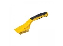 Hyde Tools 46801 Wire Brush Brass Wide Mini Overmold Handle | Quality Tools