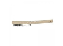 Hyde Tools 46850 Wood Wire Brush 3 x 19 Curved Handle