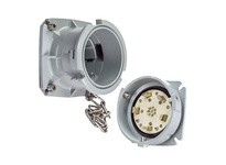 Meltric 47-38047 PFQ300 INLET METAL GRAY SIZE F IP 66/67 3P+N+G 300 A 277/480 VAC 60 Hz +8 AUX