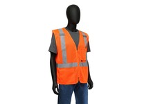 47210/3XL West Chester Class 2 Mesh Vest Mic Tabs Zipper Closure Orange | YarinInd