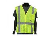 47217/4XL West Chester Class 2 Hi-Vis Yellow Mesh Self Extinguishing Hook/Loop