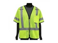 47302/XL West Chester Class 3 Hi-Vis Yellow Mesh Zipper Closure