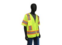 47306/L West Chester Class 2 Two-Tone Hi- Vis Yellow Mesh/Solid Surveyor's