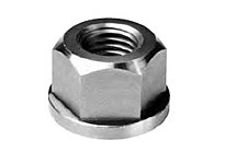 Te-Co 47601 Stainless Steel Flange Nuts, 1/4-20 Thread Size, 0.625" Diameter, 0.625" Outside Diameter, 0.094" Flange Thickness, 
