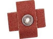 United Abrasives SAIT 48063 Aluminum Oxide Cross Pad (Diameter 4" Thick 1" Grit 120 Mandrel Size 1/4-20" Max RPM 14, 000 Recomme