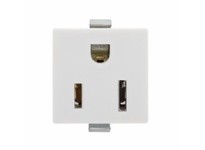 Cooper Eaton 49-01W-BU Receptacle SnapIn 15A125V2P3W Tab&Scr Mclip White
