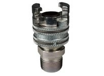 Dixon 4PM4-FS Dual-Lock P-Series Thor Interchange Male Thread Coupler with Knurled Flanged Sleeve