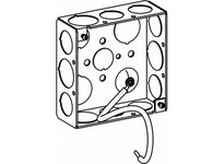 Orbit 4SB-50/75-PT 4 SQ.BOX 1-1/2 DEEP 1/2 K.O. FB BRAC.-WELDED W/ PIGTAIL