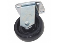 4W916 NSF-Listed Sanitary Plate Caster Rigid Polyolefin 5" Wheel | 300 lb Capacity
