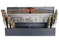 DRILLCO 500A0115 115PC COBALT SET 1/16-1/2 BY 64ths #1-60 A-Z