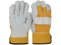 West Chester 500Y Yellow Small Split Cowhide Leather Work Gloves - Wing Thumb - 9.5 in Length - 500Y/S