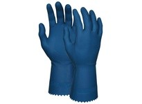 MCR 5070B Blue Canners Industry Standard 18 Mil Scalloped Cuff Size 7.5 | Durable Industrial Gloves