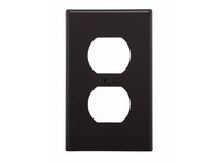 Cooper Eaton 5132BK-SP Wallplate 1G Duplex Receptacle Nylon Black | YarinInd