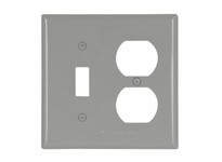 Cooper Eaton 5138GY-BOX Wallplate 2G Toggle/Duplex Nylon Gray | Durable & Reliable