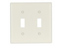 Cooper Eaton 5139A Wallplate 2G Toggle Nylon Almond