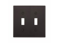 Cooper Eaton 5139BK-SP-L 2G TOGGLE PLATE